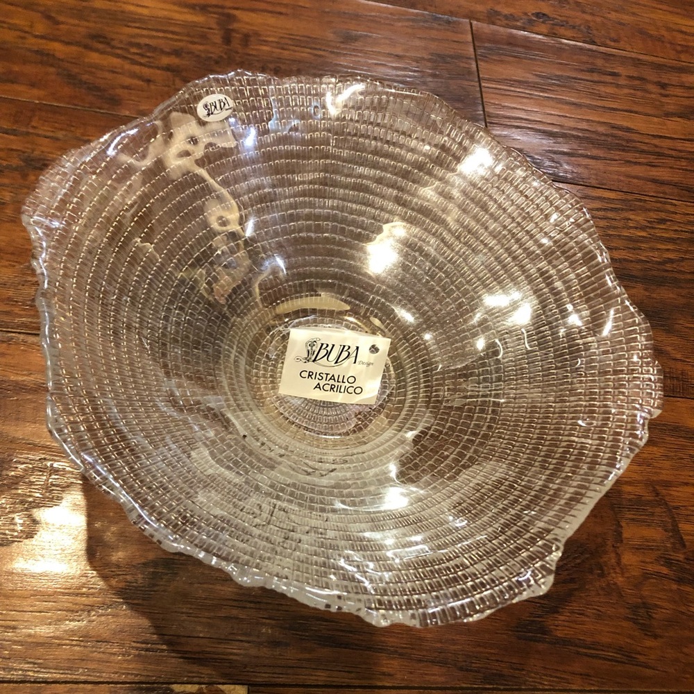 NEW Made in Italy BUBA crystal acrylic serving bowl dish